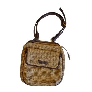 Vintage Rosetti Straw Crossbody Bag